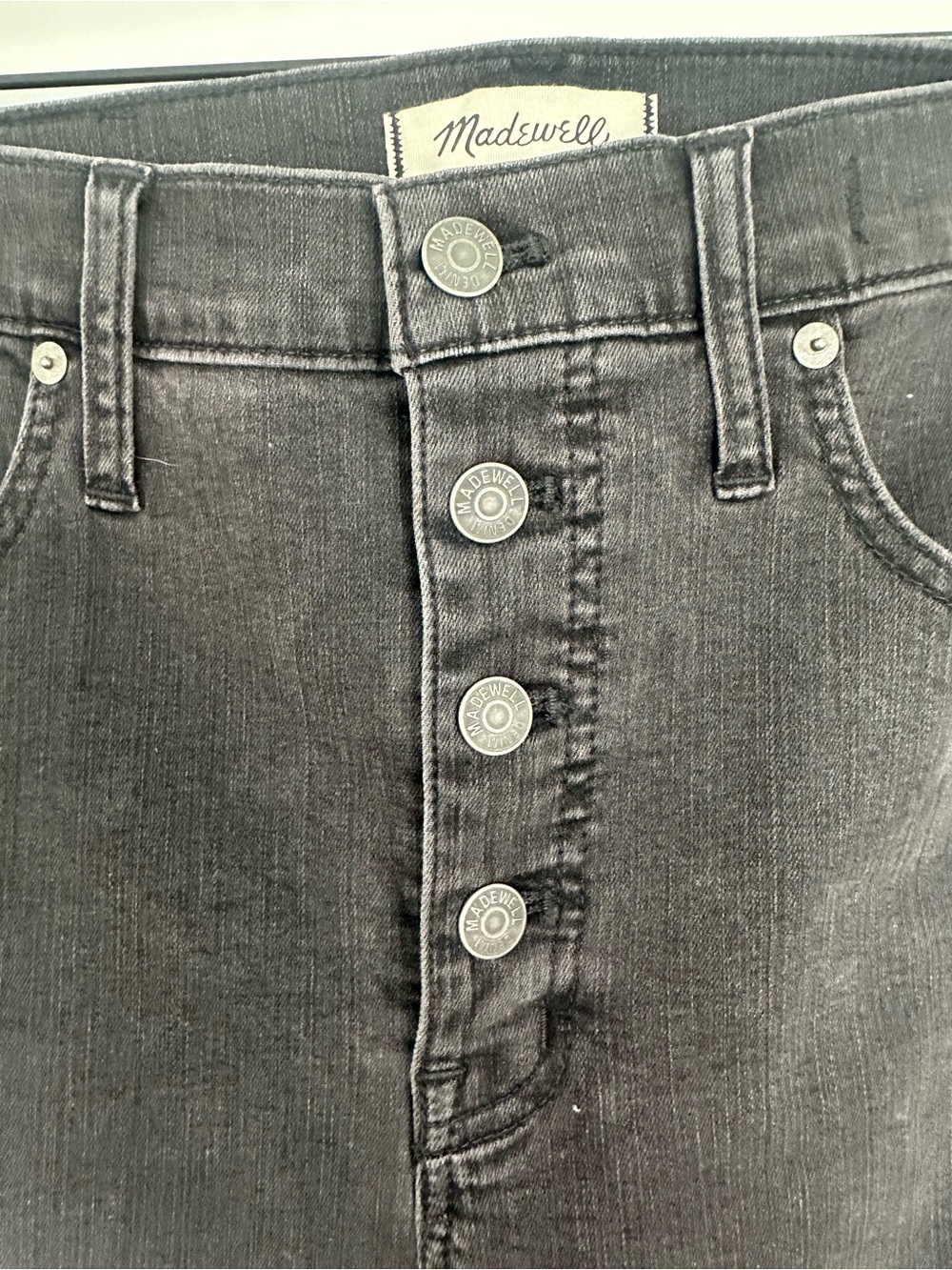 Madewell Cali Demi-Boot Women’s High-Rise Black Button-Fly Jeans - Picture 2 of 3
